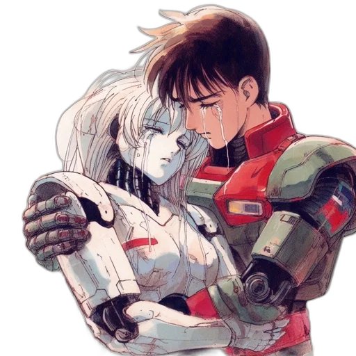 robot, watercolor, cyberpunk, concept art transparent PNG cut-out