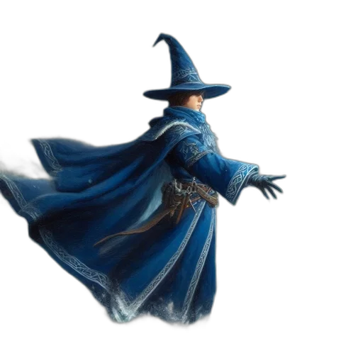hat, dress, staff, mask transparent PNG cut-out