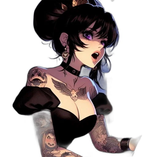 dress, staff, concept art, cartoon transparent PNG cut-out