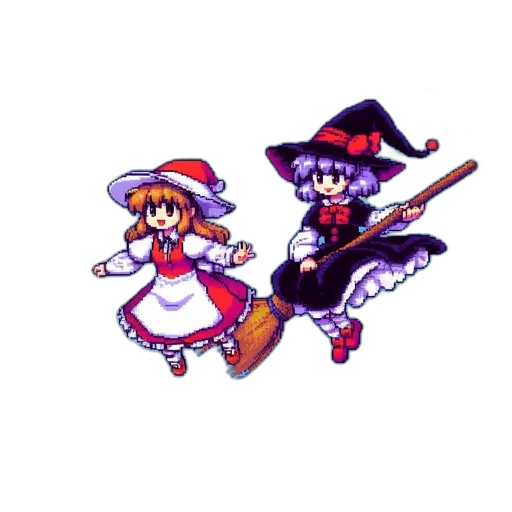hat, staff, weapon, pixel art transparent PNG cut-out