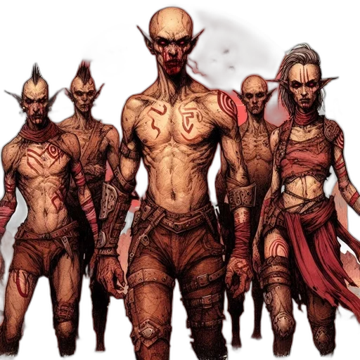 concept art, fantasy art, comic book art, red transparent PNG cut-out
