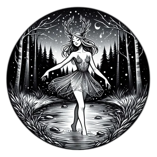 dress, crown, creature, fantasy art transparent PNG cut-out