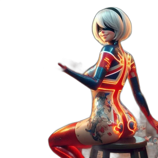 dress, robot, concept art, fantasy art transparent PNG cut-out