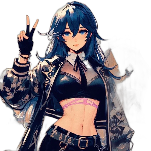 jacket, weapon, anime, concept art transparent PNG cut-out