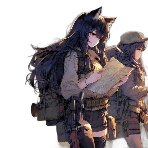 weapon, hat, concept art, anime transparent PNG cut-out