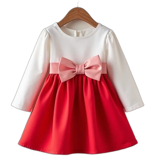 dress, red, children, clothing transparent PNG cut-out