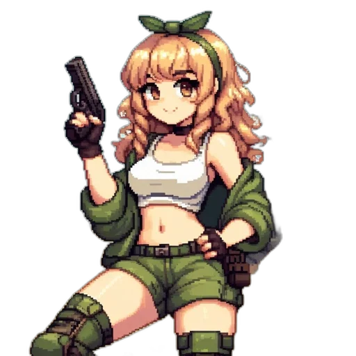 weapon, staff, animal, pixel art transparent PNG cut-out