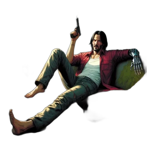 jacket, weapon, sword, staff transparent PNG cut-out