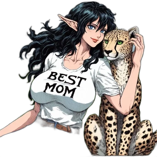 animal, dress, anime, comic book art transparent PNG cut-out