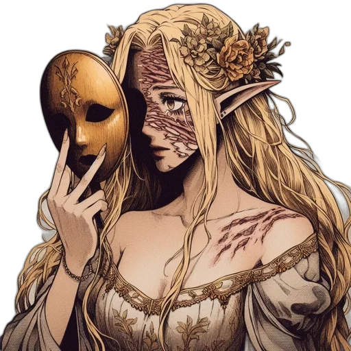 mask, face, dress, creature transparent PNG cut-out