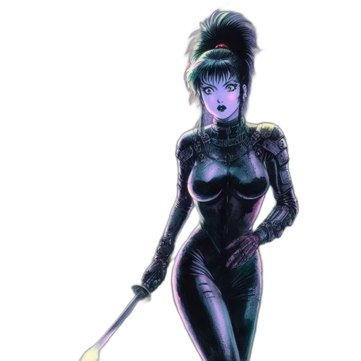 staff, robot, weapon, comic book art transparent PNG cut-out