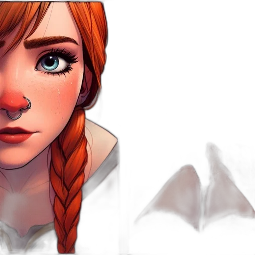 face, concept art, comic book art, fantasy art transparent PNG cut-out