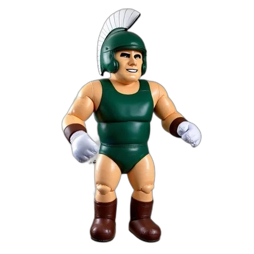 large, inflatable, spartan, mascot transparent PNG cut-out