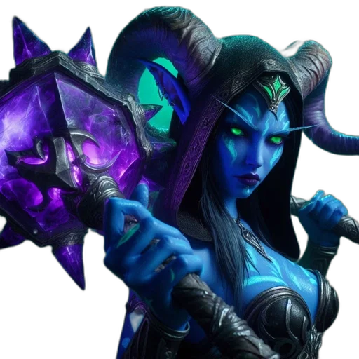 weapon, mask, staff, fantasy art transparent PNG cut-out