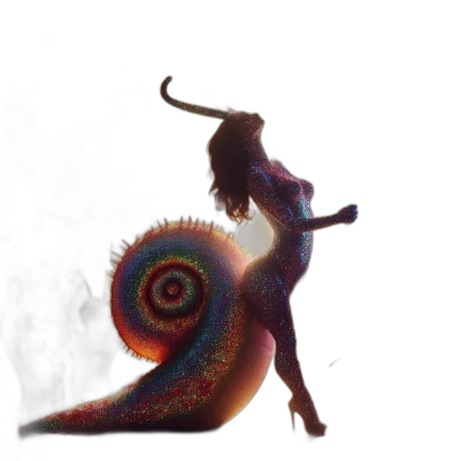 staff, dragon, dress, hair transparent PNG cut-out