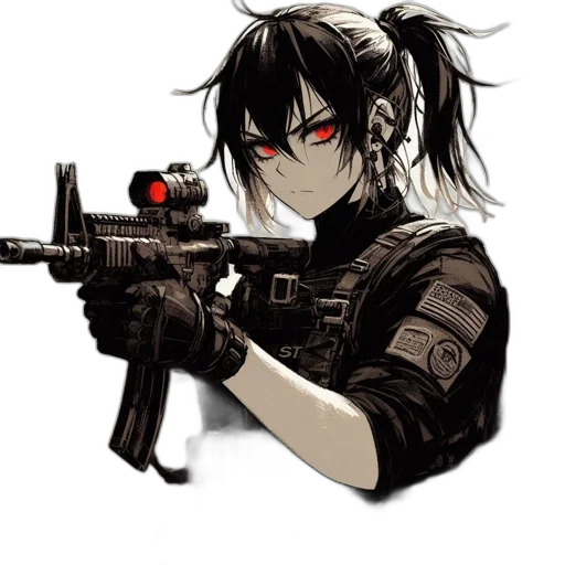 weapon, animal, anime, cyberpunk transparent PNG cut-out