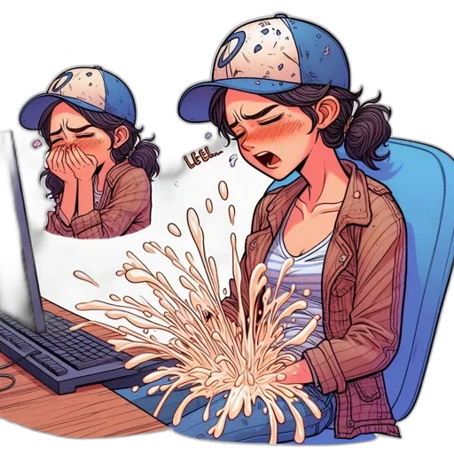 concept art, comic book art, cyberpunk, cartoon transparent PNG cut-out