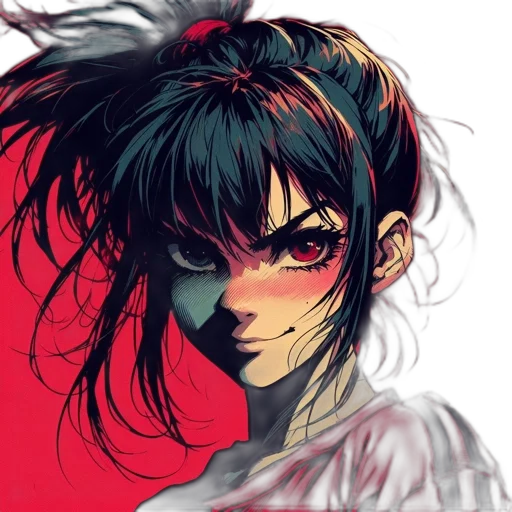 face, mask, anime, comic book art transparent PNG cut-out