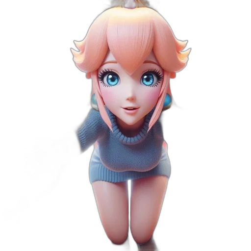 dress, face, creature, staff transparent PNG cut-out