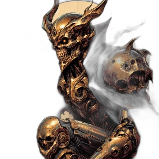 robot, mask, weapon, concept art transparent PNG cut-out