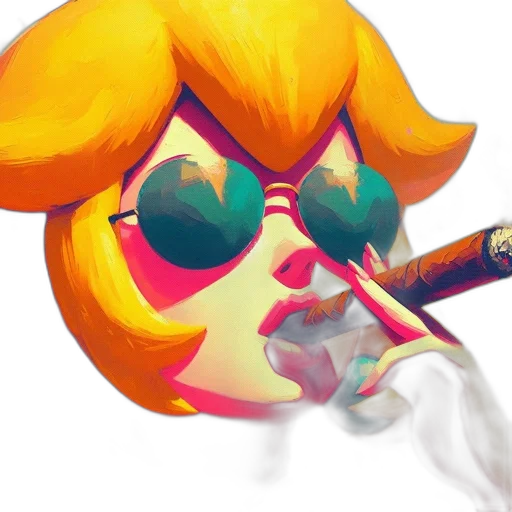 staff, vaporwave, concept art, cartoon transparent PNG cut-out