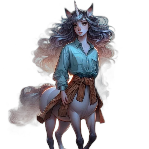 dragon, staff, creature, dress transparent PNG cut-out