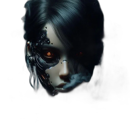robot, mask, face, creature transparent PNG cut-out