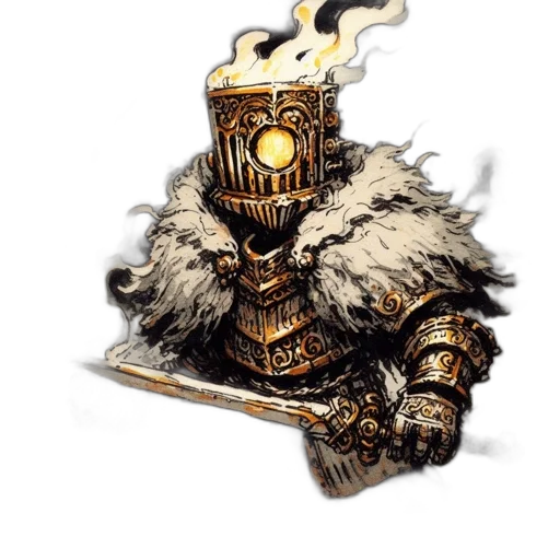 crown, sword, robot, staff transparent PNG cut-out