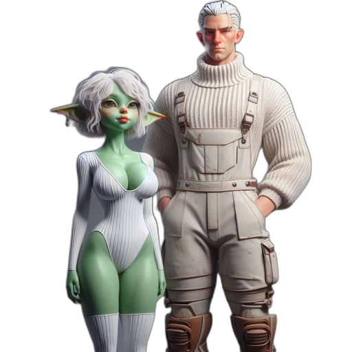 concept art, 3d render, fantasy art, comic book art transparent PNG cut-out