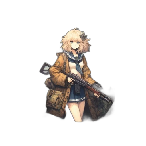 weapon, jacket, staff, sword transparent PNG cut-out