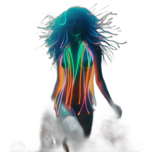 hair, dress, creature, jacket transparent PNG cut-out