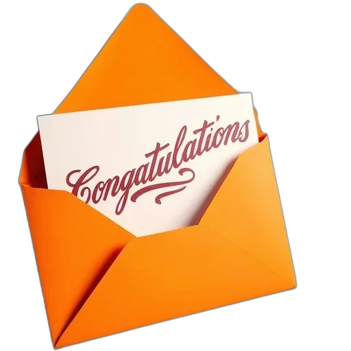 baseball, card, orange, envelope transparent PNG cut-out