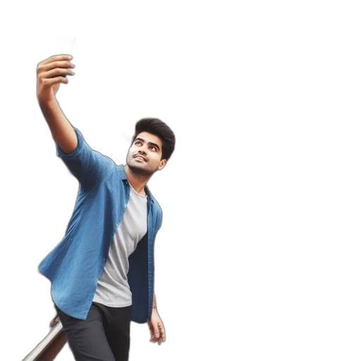 concept art, young, man, stands transparent PNG cut-out