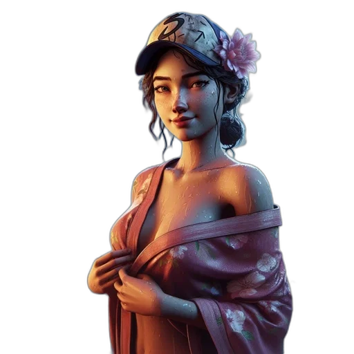 dress, crown, jewelry, staff transparent PNG cut-out