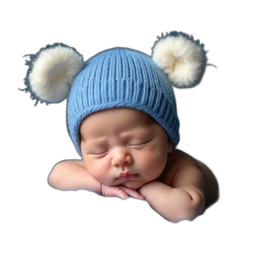 hat, photorealistic, 3d render, blue transparent PNG cut-out