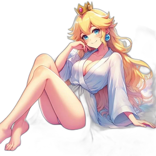 crown, dress, staff, pixel art transparent PNG cut-out