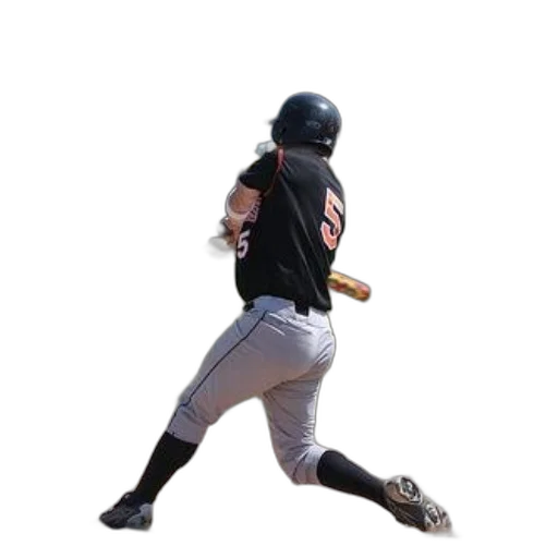 baseball, player, black, jersey transparent PNG cut-out