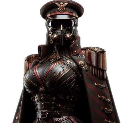 robot, dress, mask, concept art transparent PNG cut-out
