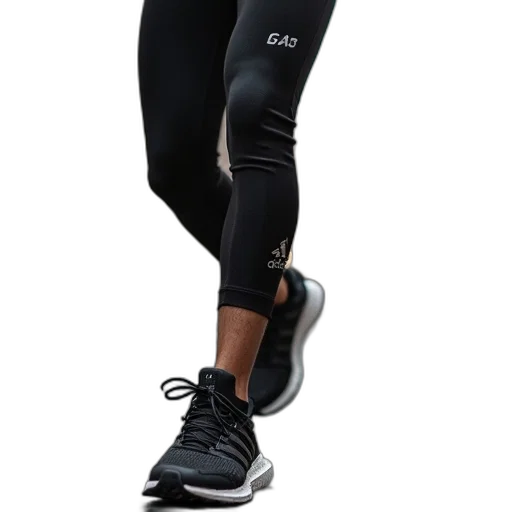 man, running, black, adidas transparent PNG cut-out