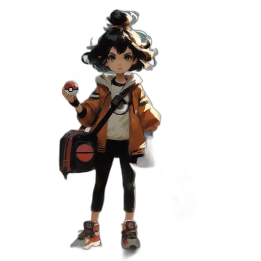 jacket, staff, concept art, cartoon transparent PNG cut-out