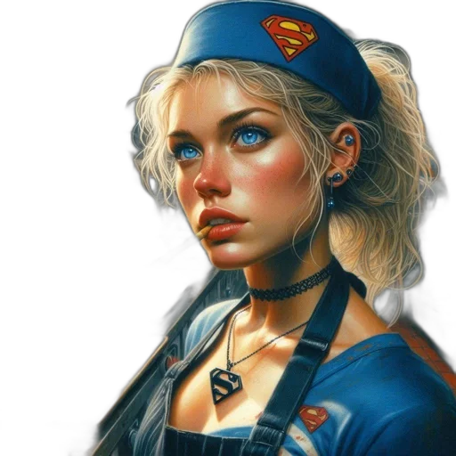 face, comic book art, fantasy art, concept art transparent PNG cut-out