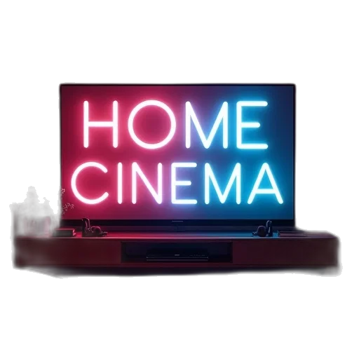 furniture, 3d render, vaporwave, neon lights transparent PNG cut-out