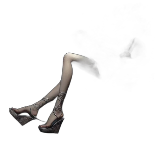 shoes, dress, staff, weapon transparent PNG cut-out