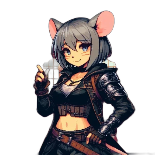 weapon, staff, jacket, animal transparent PNG cut-out