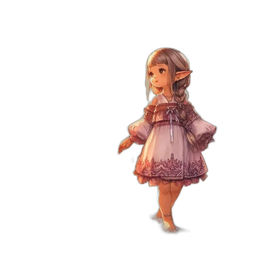 dress, creature, staff, robot transparent PNG cut-out