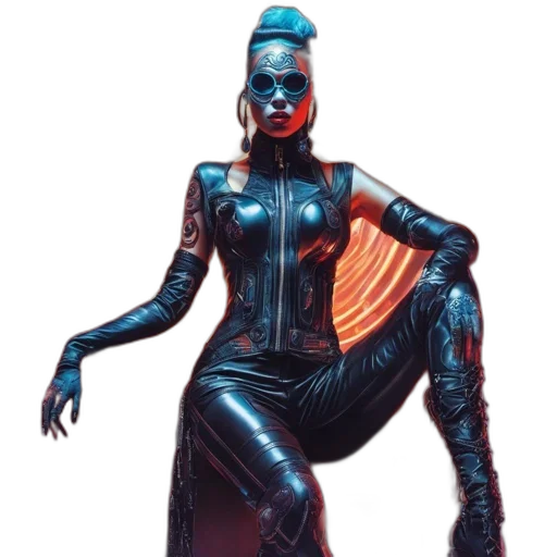 robot, dress, cyberpunk, concept art transparent PNG cut-out