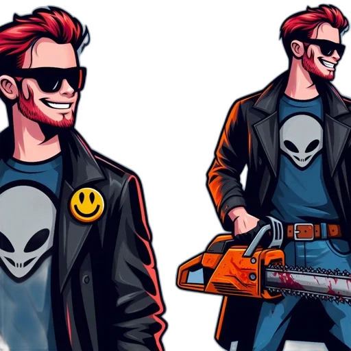 jacket, comic book art, concept art, cartoon transparent PNG cut-out