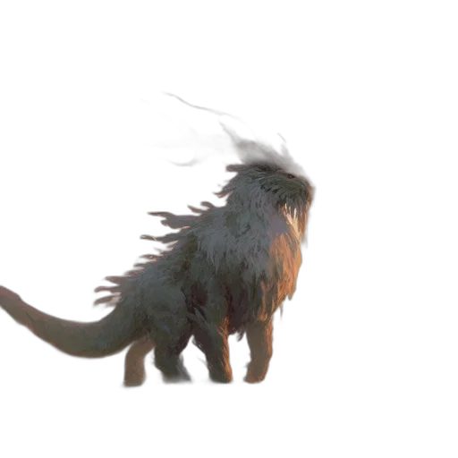 dragon, creature, animal, hair transparent PNG cut-out
