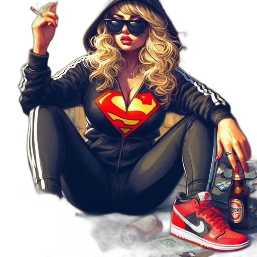 comic book art, concept art, cartoon, photorealistic transparent PNG cut-out