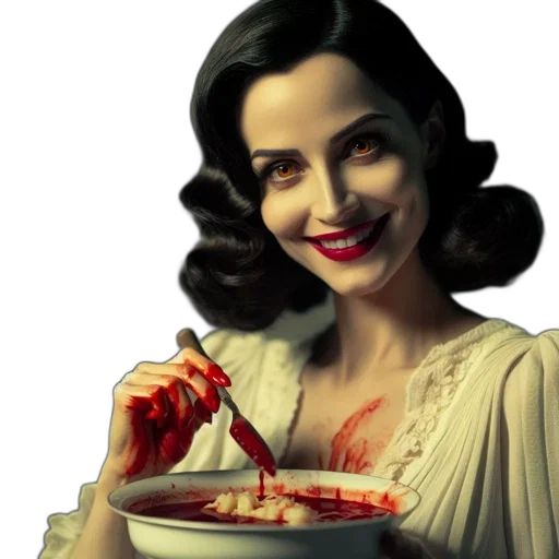 food, face, comic book art, photorealistic transparent PNG cut-out